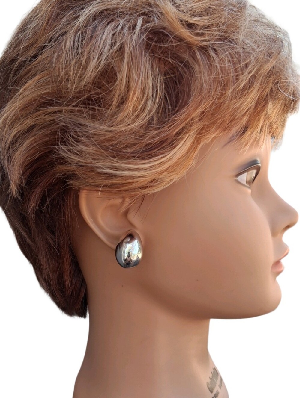 Vintage Monet Silver Tone Poured Teardrop Earrings